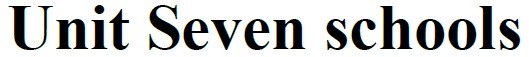 unit seven schools
