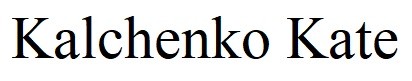 kalchenko kate