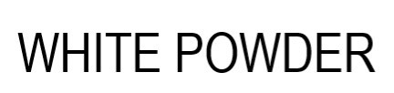 white powder