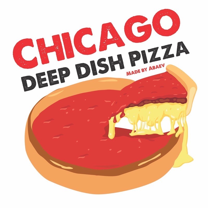 chicago deep dish pizza made by abaev