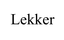 lekker