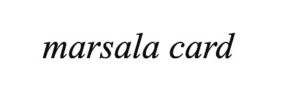 marsala card