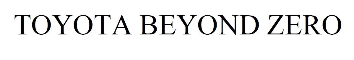 toyota beyond zero