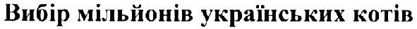 вибір мільйонів українських котів