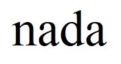 nada