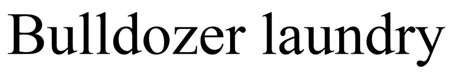 bulldozer laundry