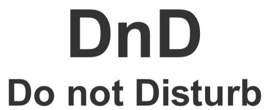 do not disturb