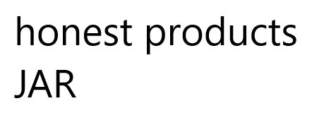 honest products jar