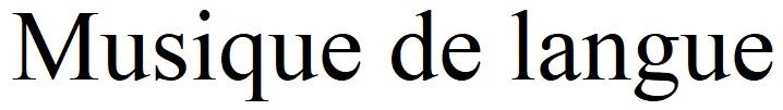 musique de langue