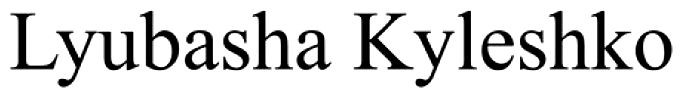 lyubasha kyleshko