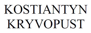 kostiantyn kryvopust