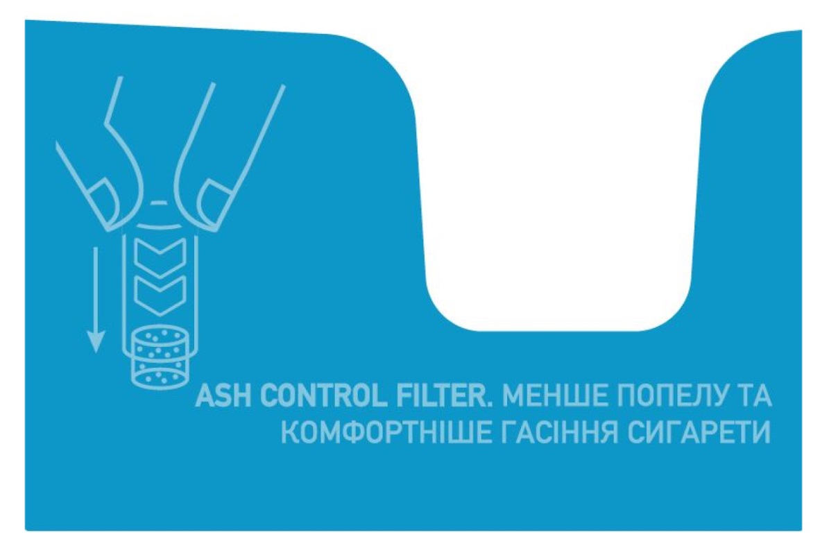 ash control filter. менше попелу та комфортніше гасіння сигарети.