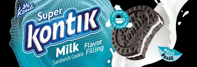 milk flavor filling sandwich cookie