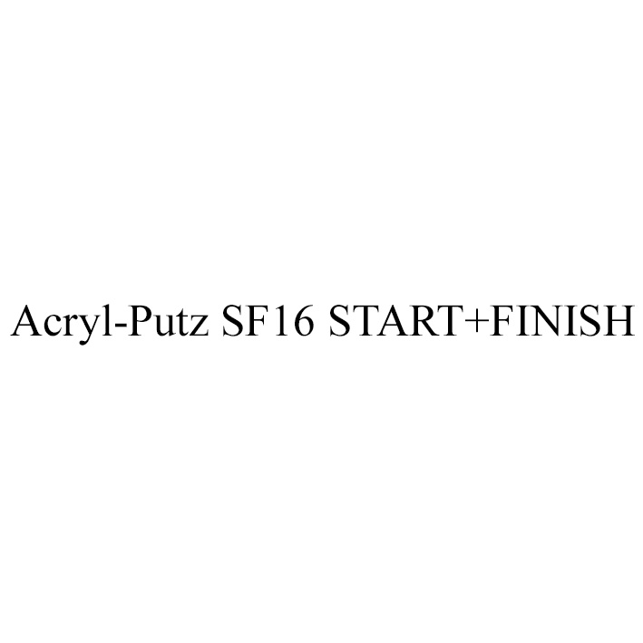 acryl putz sf16 start+finish
