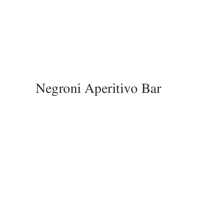 negroni aperitivo bar
