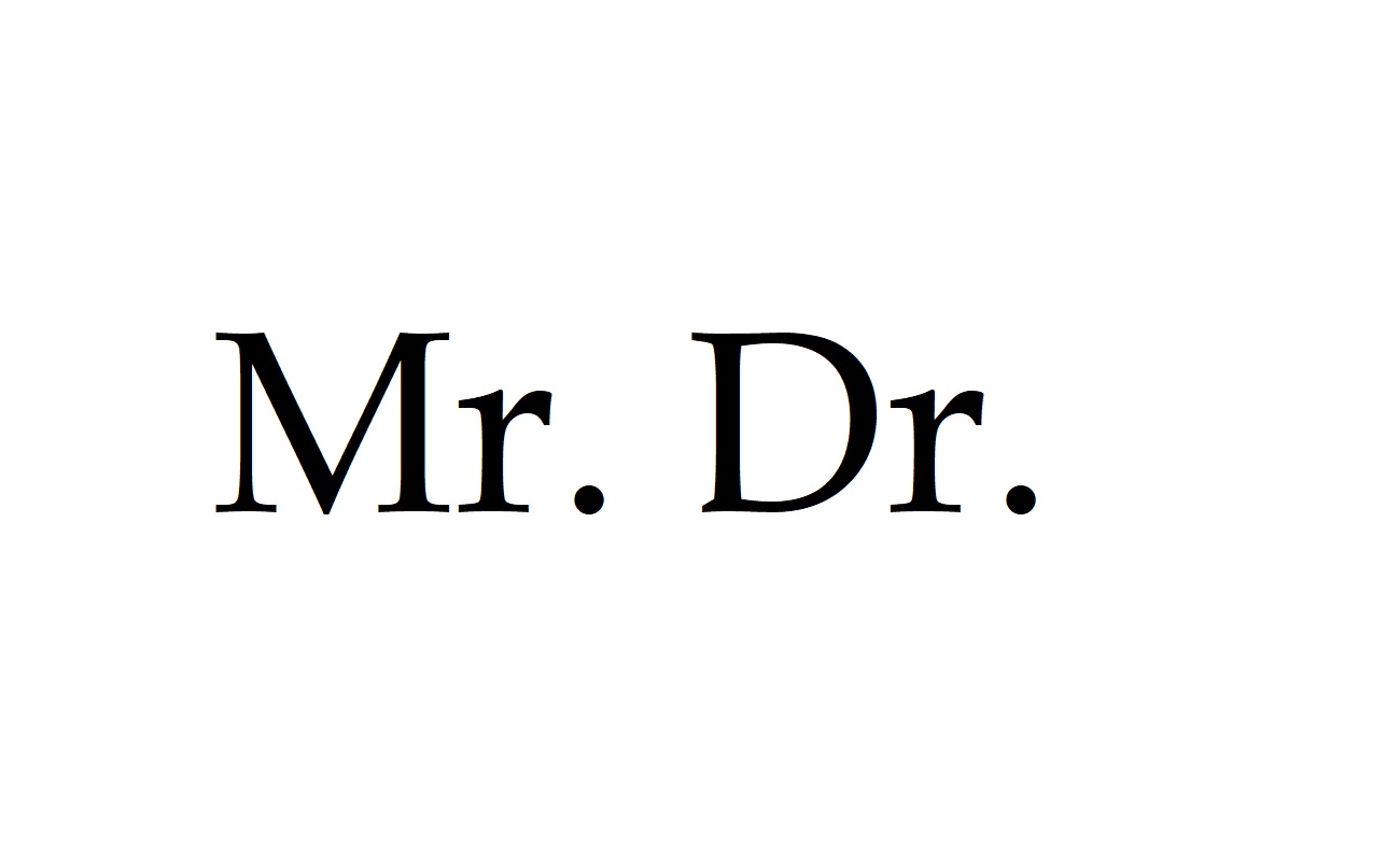 mr. dr.