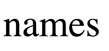 names
