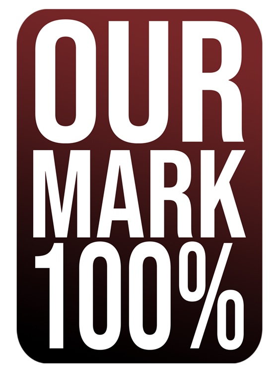 our mark 100%
