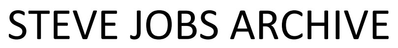 steve jobs archive