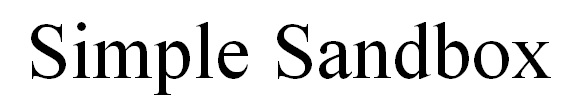 simple sandbox