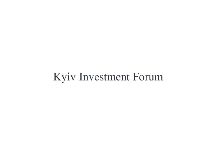 kyiv investment forum