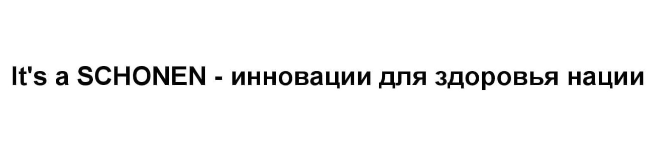 it's a schonen - инновации для здоровья нации