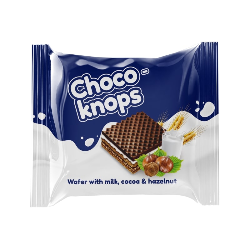 wafer with milk, cocoa & hazelnut