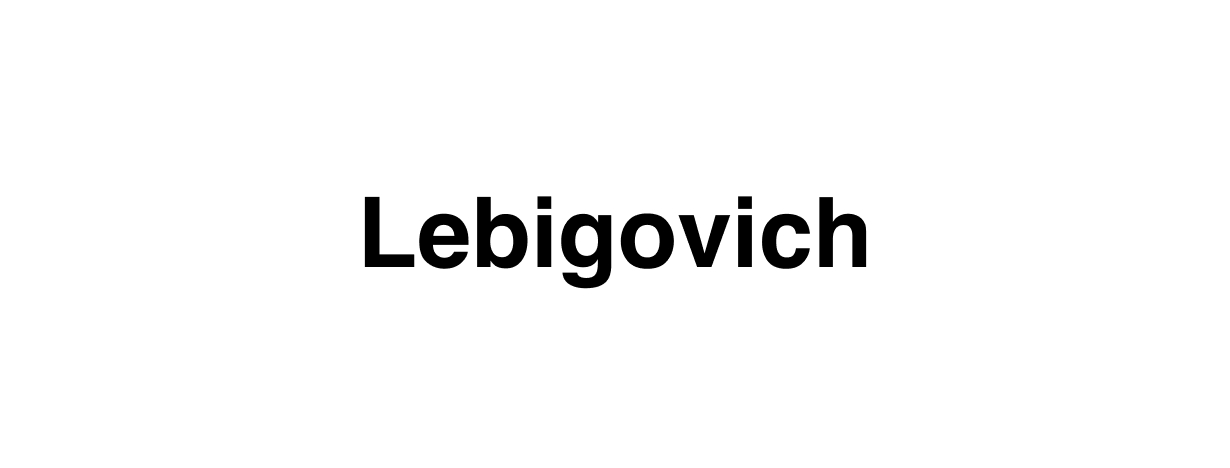 Торговельна марка «lebigovich», свідоцтво №390650