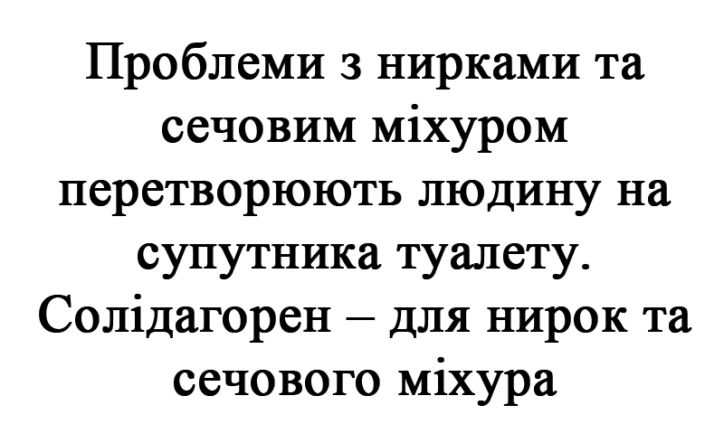 проблеми з нирками та сечових міхуром перетворюють людину на супутника туалету. солідагорен-для нирок та сечового міхура