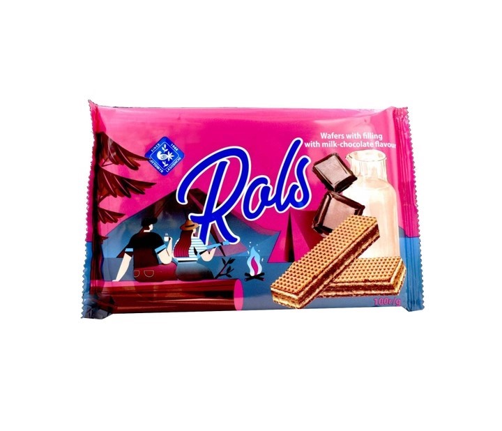 wafers with filling with milk-chocolate flavour