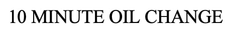 10 minute oil change
