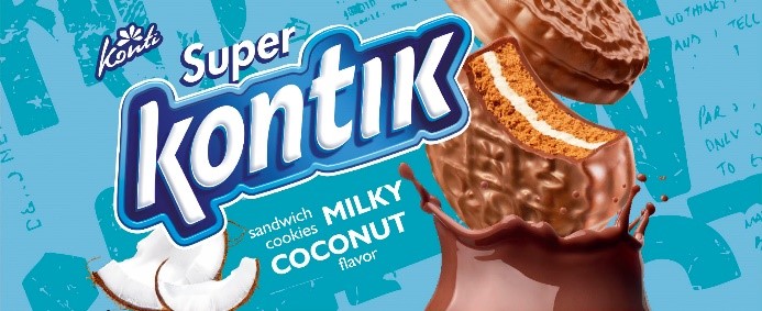 sandwich cookies milky coconut flavor
