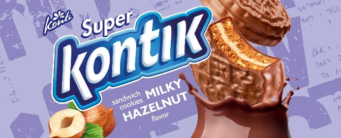 sandwich cookies milky hazelnut flavor