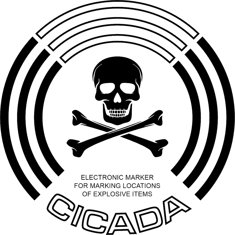 electronic marker for marking locations of explosive items