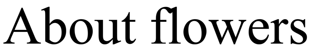 about flowers