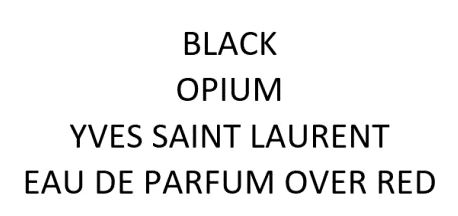 black opium yves saint laurent eau de parfum over red