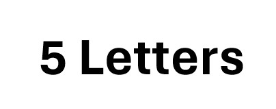 5 letters