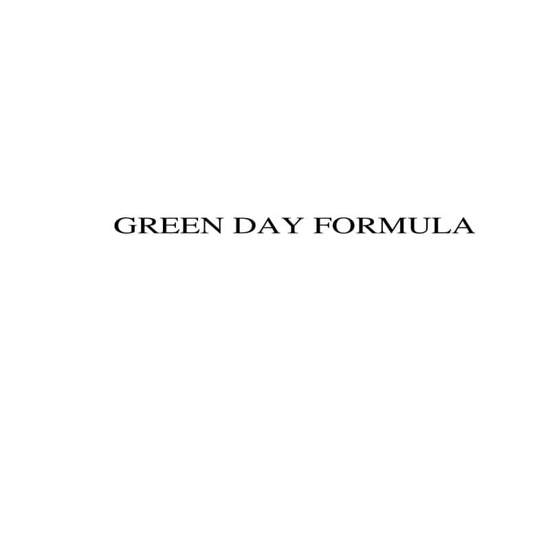 green day formula
