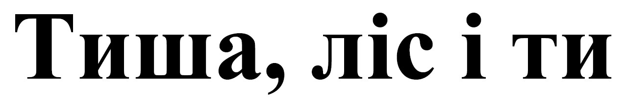 тиша, ліс і ти