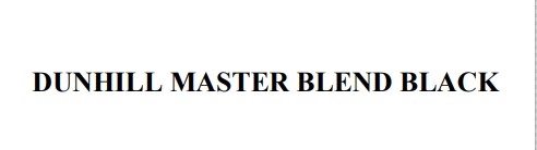 dunhill master blend black