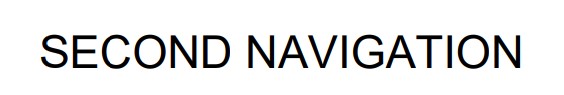 second navigation