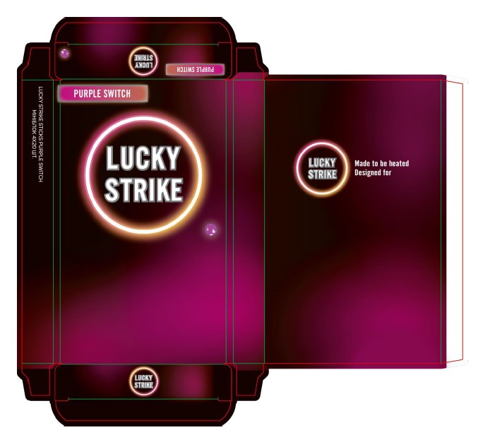 lucky strike sticks purple switch
