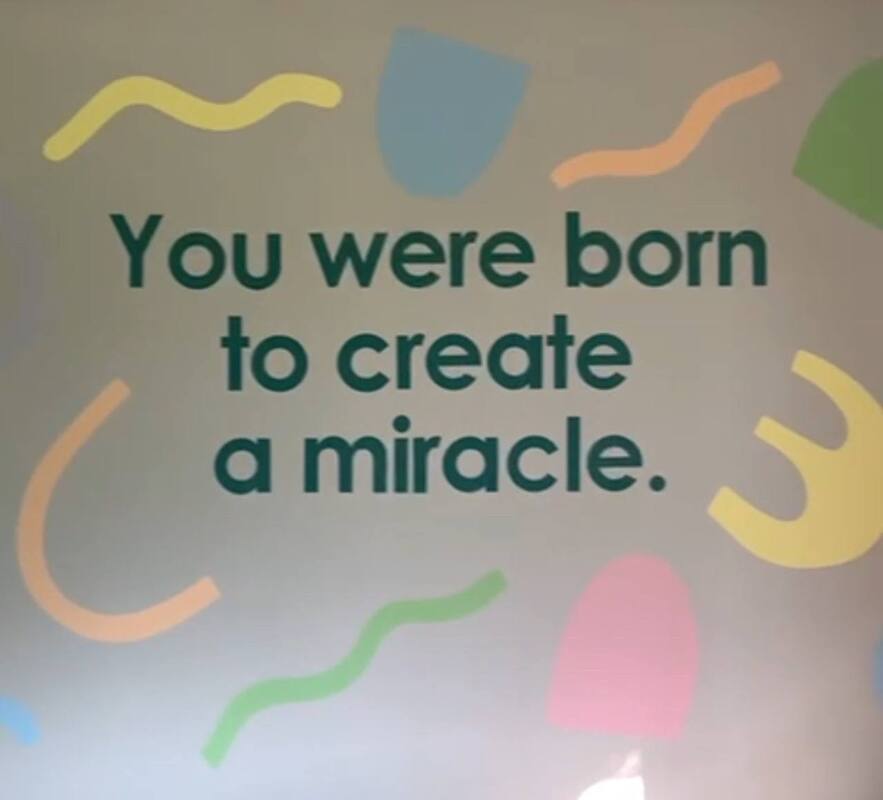 you were born to create a miracle