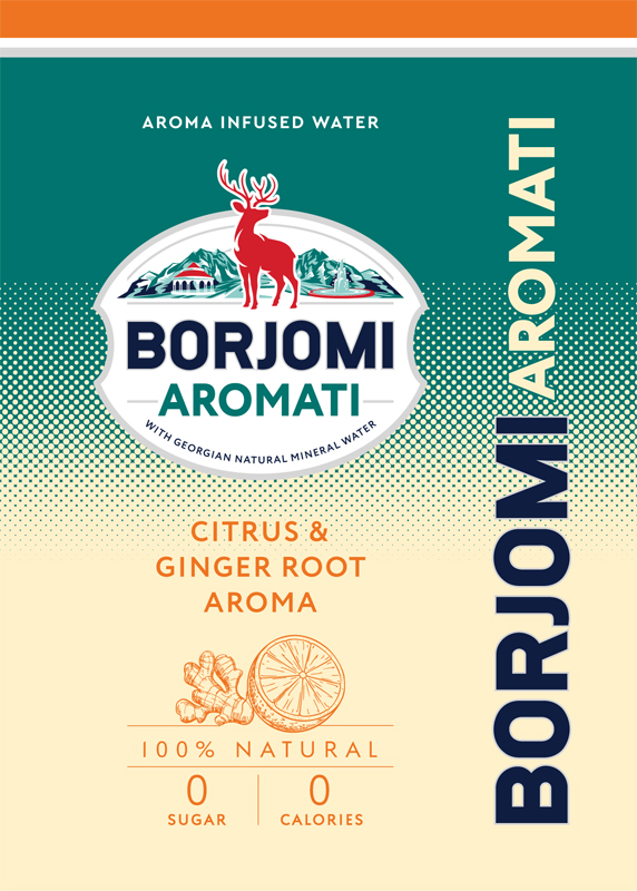 with georgian natural, mineral water