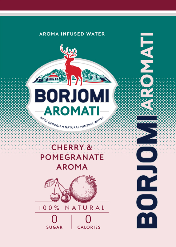 with georgian natural, mineral water