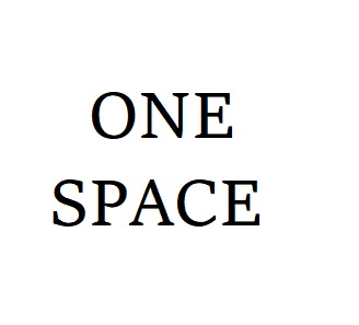 one space