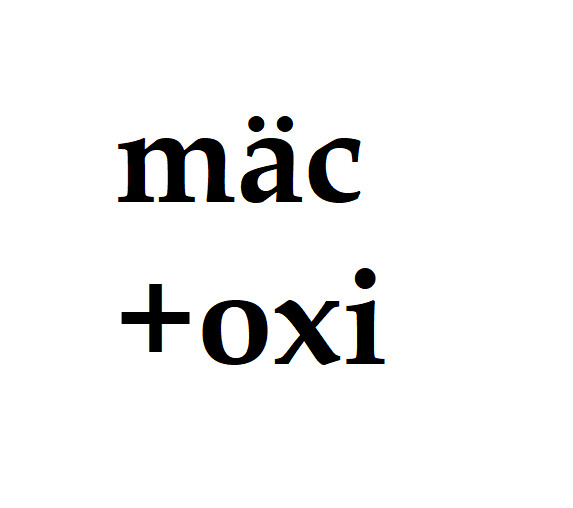 Зображення марки «охі · mac +oxi»