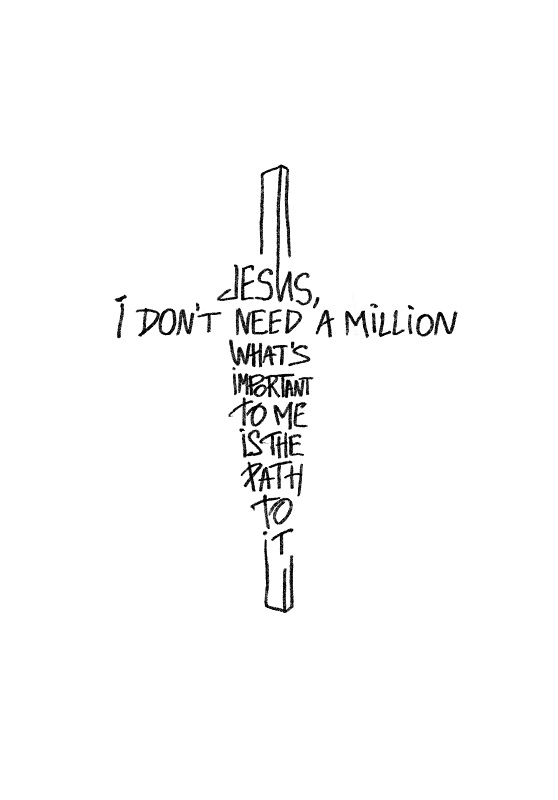 Зображення марки «іт · jesus i don't need a million what's important to me is the path to it»