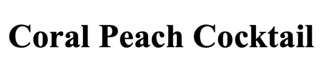 coral peach cocktail