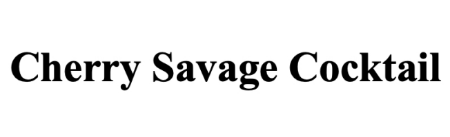 cherry savage cocktail